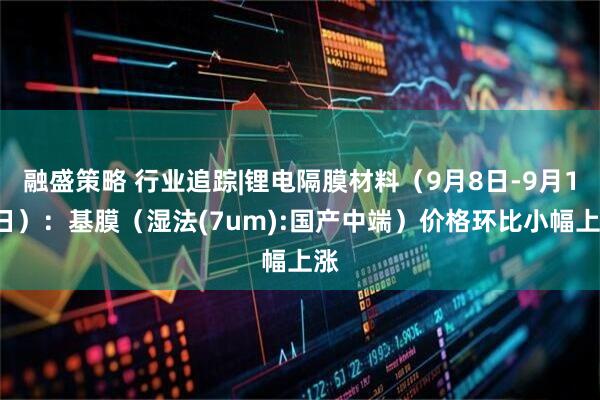 融盛策略 行业追踪|锂电隔膜材料（9月8日-9月14日）：基膜（湿法(7um):国产中端）价格环比小幅上涨